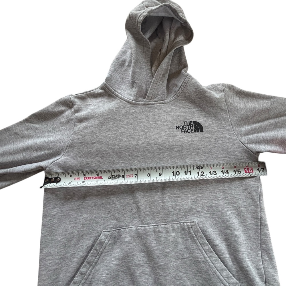 The North Face Boy’s 10-12yo Gray Hoodie w “Never Stop Exploring” Camo Graphic - Picture 15 of 17